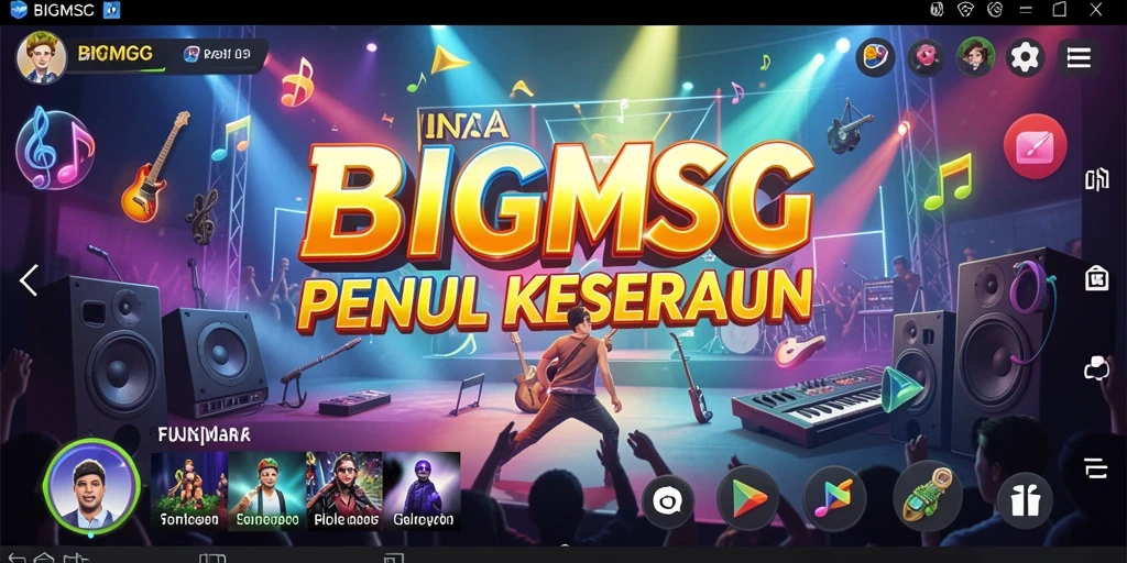 Screenshot gameplay <strong>BIGMSG</strong> yang menunjukkan tantangan musik seru.