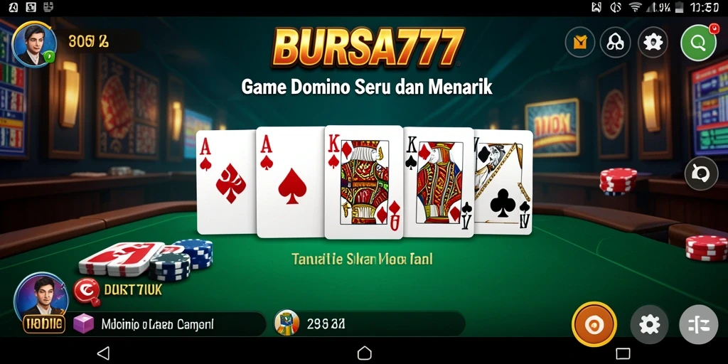 Gameplay seru BURSA777 dalam permainan domino yang interaktif.