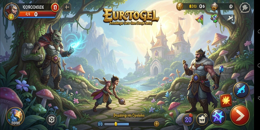 Tangkapan layar utama dari gameplay <strong>EUROTOGEL</strong> yang menampilkan aksi pertarungan seru.