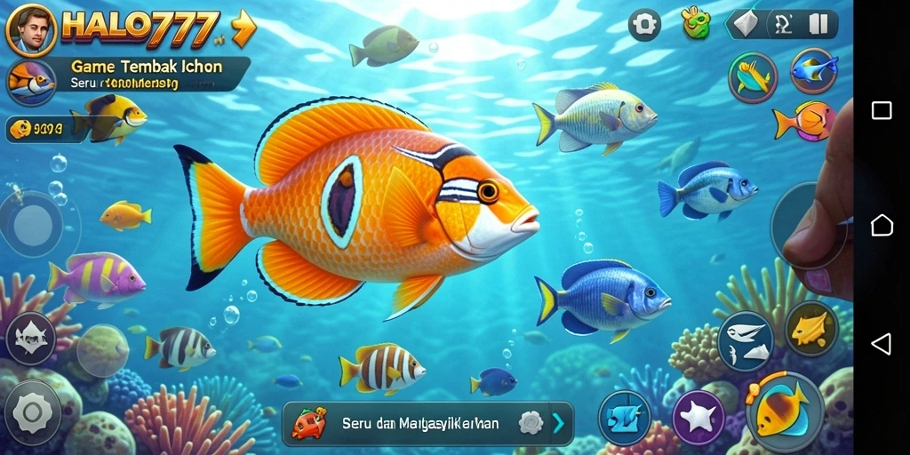 Gameplay seru dari HALO777 saat menembak ikan.