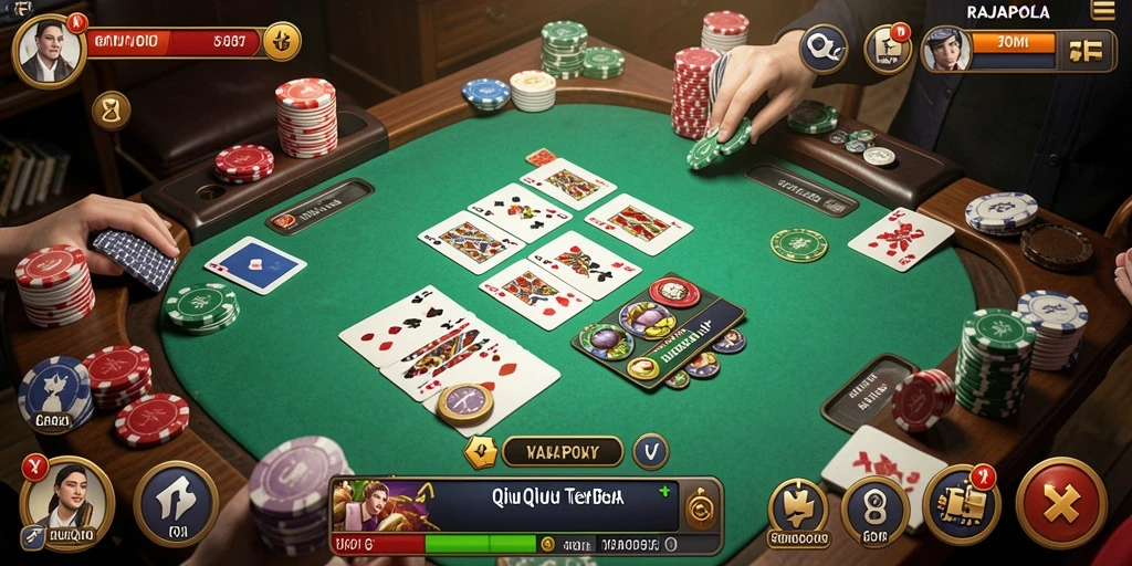 Tampilan gameplay QiuQiu yang seru dan menarik di RAJAPOLA.