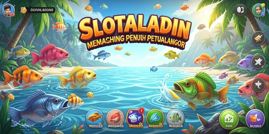 Tampilan menarik dari gameplay SLOTALADIN dengan aksi memancing yang mendebarkan.