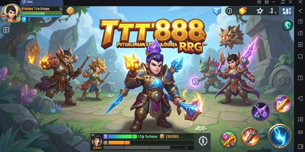 Screenshot utama TTT888 menampilkan aksi seru dalam dunia RPG.